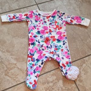Joules baby girl snap up footed one piece
